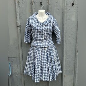 Vintage 1960’s hand made Dress & matching jacket, size “36” (modern 6